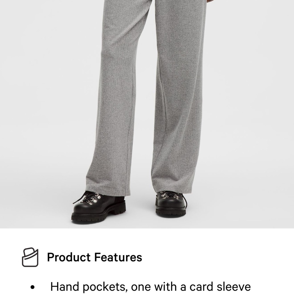 Daydrift High-Rise Wide-Leg Trouser
SHORT Herringbone “28 inseam - Picture 5 of 7